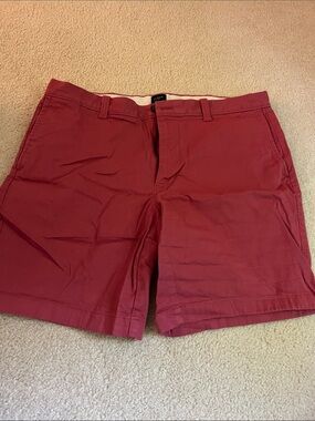 J. Crew Nantucket Red Cotton Flat-Front Chino Shorts